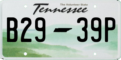 TN license plate B2939P