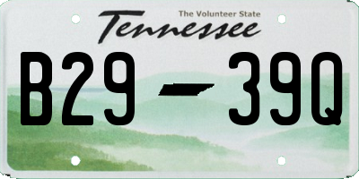 TN license plate B2939Q