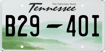 TN license plate B2940I