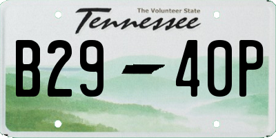TN license plate B2940P