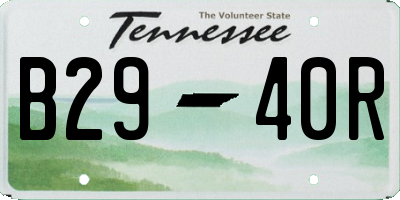 TN license plate B2940R