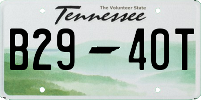 TN license plate B2940T