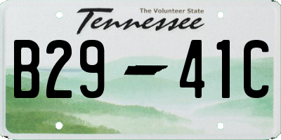 TN license plate B2941C