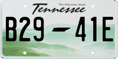 TN license plate B2941E