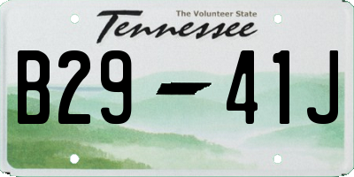 TN license plate B2941J