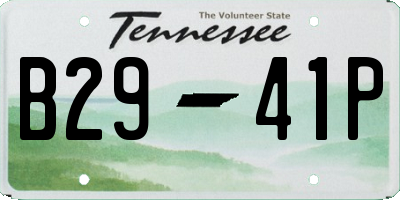 TN license plate B2941P