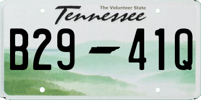 TN license plate B2941Q