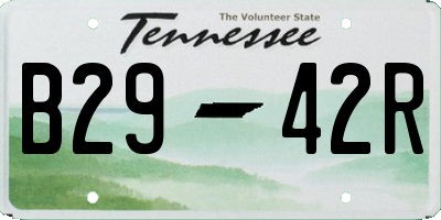 TN license plate B2942R