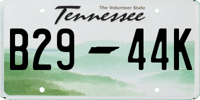 TN license plate B2944K