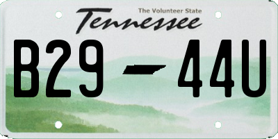 TN license plate B2944U
