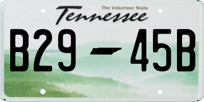 TN license plate B2945B