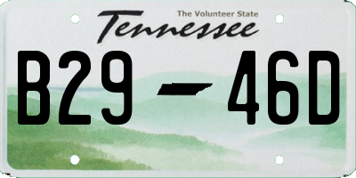 TN license plate B2946D