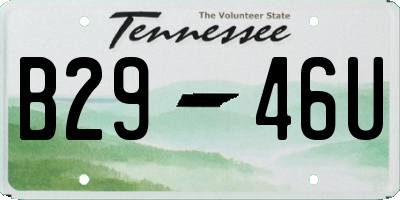 TN license plate B2946U