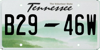 TN license plate B2946W