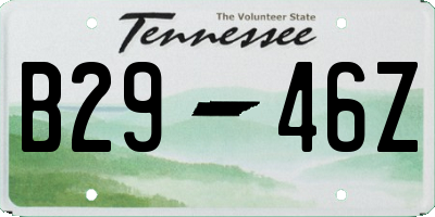 TN license plate B2946Z