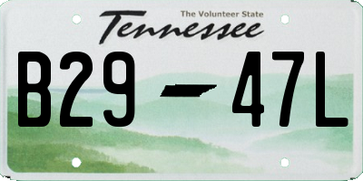 TN license plate B2947L