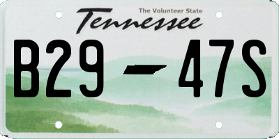 TN license plate B2947S