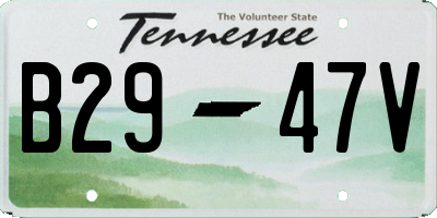 TN license plate B2947V