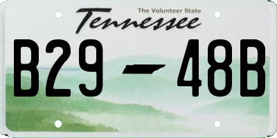 TN license plate B2948B
