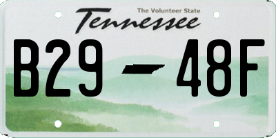 TN license plate B2948F