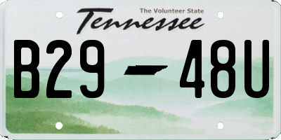 TN license plate B2948U