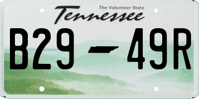TN license plate B2949R