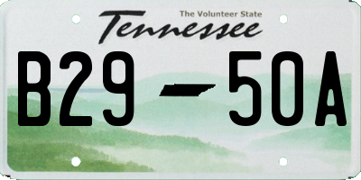 TN license plate B2950A