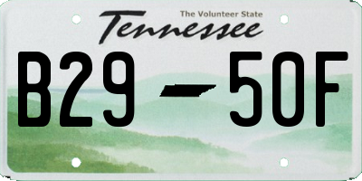 TN license plate B2950F