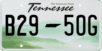 TN license plate B2950G
