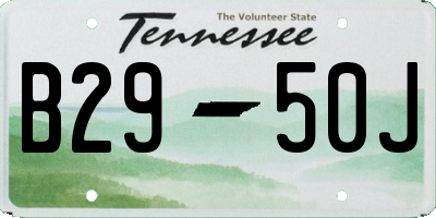 TN license plate B2950J
