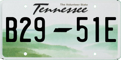 TN license plate B2951E