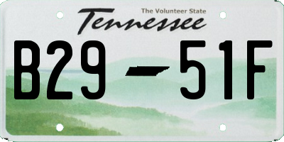 TN license plate B2951F