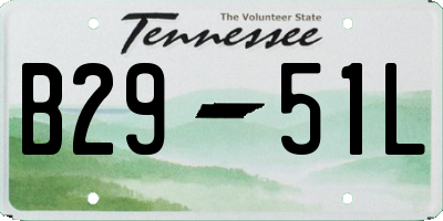 TN license plate B2951L
