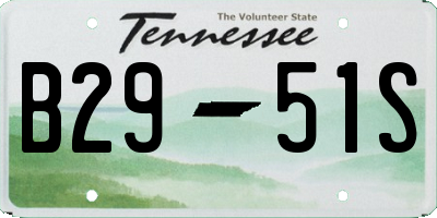 TN license plate B2951S