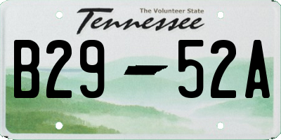 TN license plate B2952A