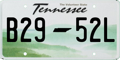 TN license plate B2952L