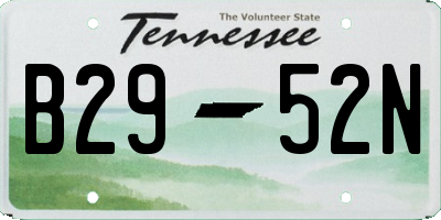 TN license plate B2952N
