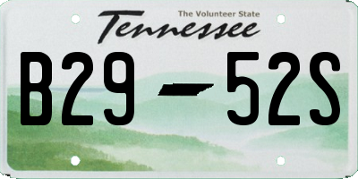 TN license plate B2952S