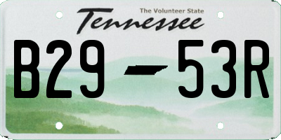 TN license plate B2953R