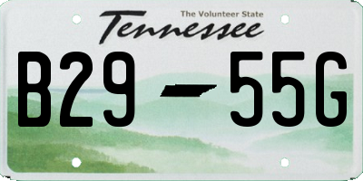 TN license plate B2955G