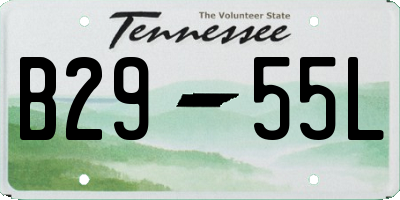 TN license plate B2955L
