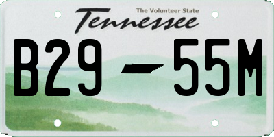 TN license plate B2955M