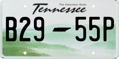 TN license plate B2955P