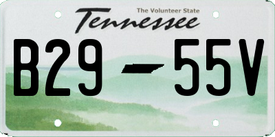 TN license plate B2955V