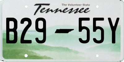 TN license plate B2955Y