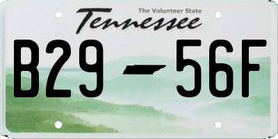 TN license plate B2956F