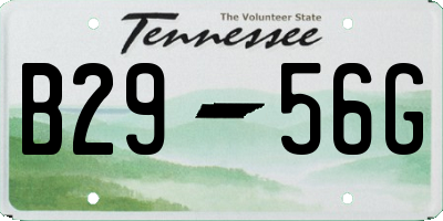 TN license plate B2956G