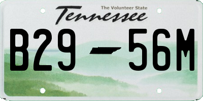TN license plate B2956M
