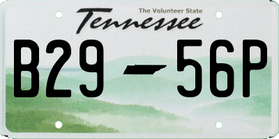 TN license plate B2956P