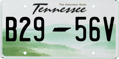 TN license plate B2956V